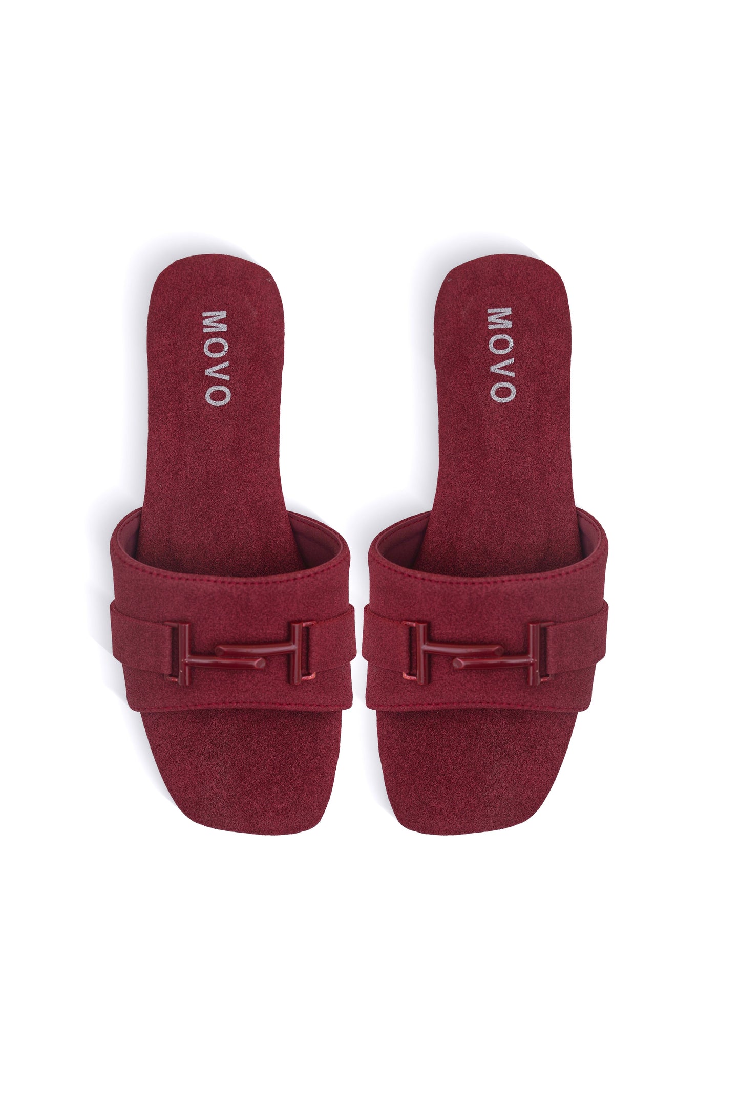 Buckle Suede Slides